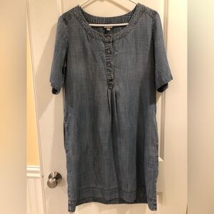 J. Jill Denim Color Medium Short Sleeve Dress